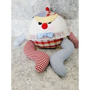 Humpty‎ Dumpty Nursery Rhyme Plush Large 24x23 Vintage 80's Stuffed Toy Heavy
